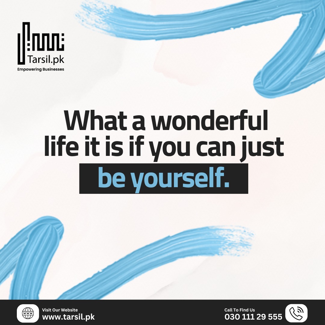 What a wonderful life it is if you can just be yourself.☺️ #Tarsil #businesssolutions