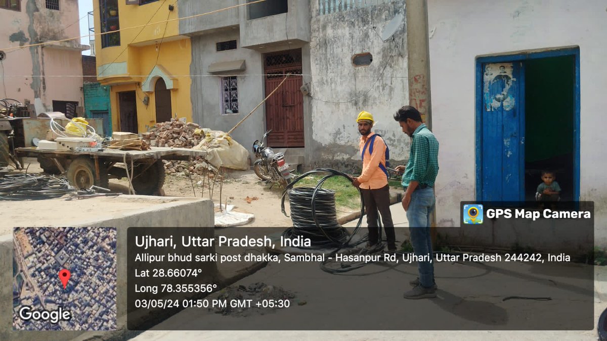 आज दिनांक 03.05.2024 को प्रदेश में विद्युत व्यवस्था और बेहतर करने हेतु कार्यरत ऊर्जा विभाग, जनपद अमरोहा में आरडीएसएस योजना के अंतर्गत निर्बाध विद्युत आपूर्ति सुनिश्चित कराने हेतु ABC Cable Stringing का कार्य किया जा रहा है। #RDSS @aksharmaBharat @UppclChairman