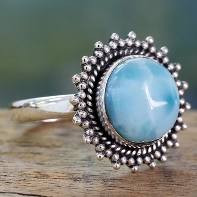 Unique Larimar Cabochon Ring - Handcrafted 925 Silver Gemstone Ring - Ideal Gift for Her or Him, Natural Gemstone Jewelry
Buy Link :-artisansdesigned.etsy.com/listing/171038…
#larimarring #larimarjewelry #larimargemstone #gemstonering #handmadering #silverring #silverjewelry #statementring #ring