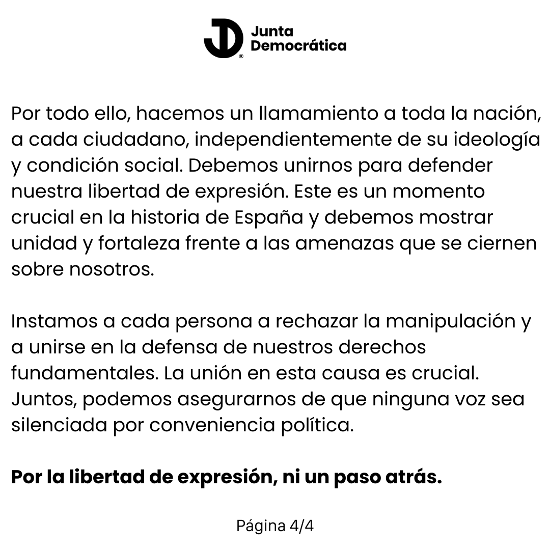 ⚠️ COMUNICADO OFICIAL ⚠️ Nos vemos este domingo 5M por la libertad de expresión. 📆 5 de mayo a las 12:00 📍 Congreso de los Diputados #Libertad #NiUnPasoAtras