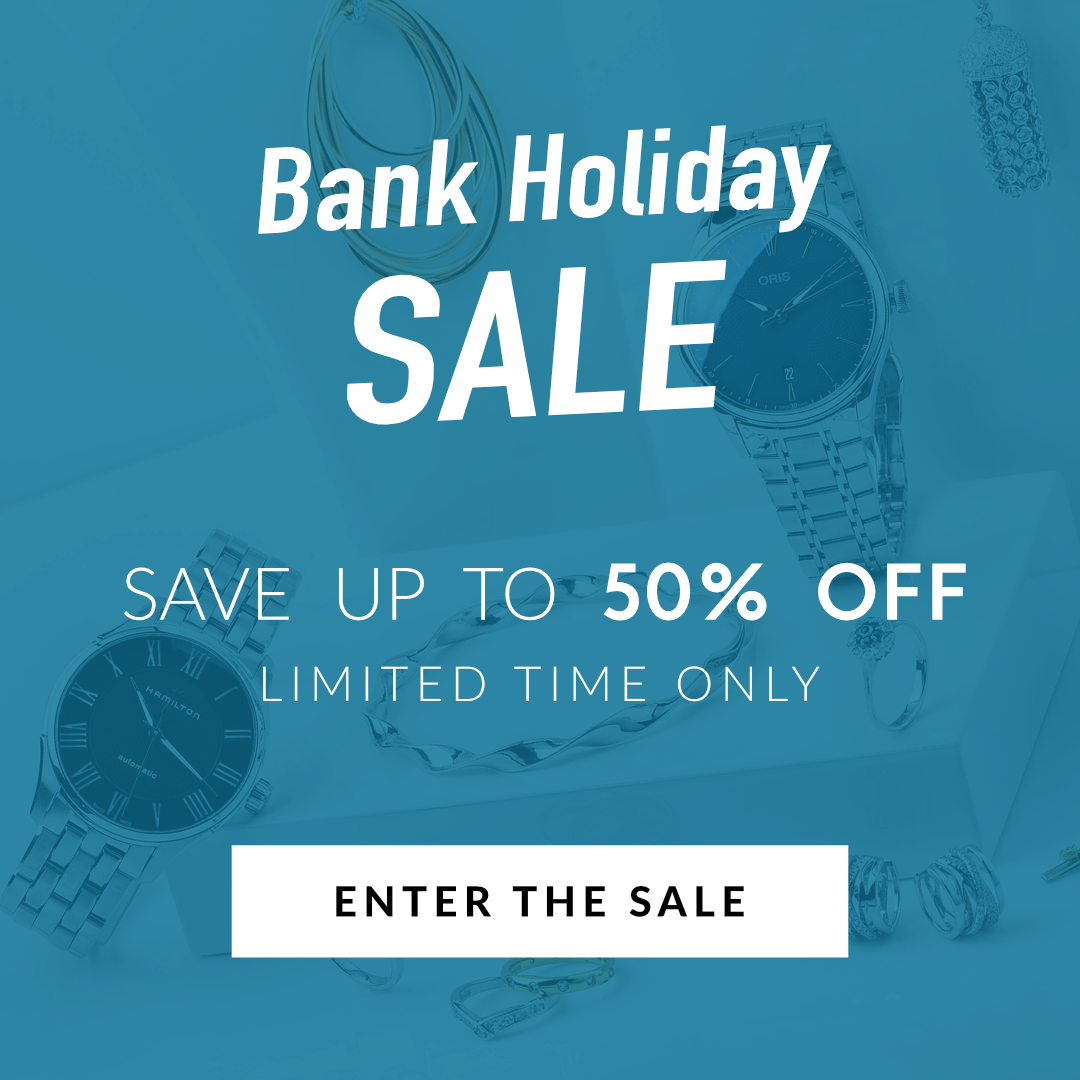 🎉 Our Bank Holiday sale starts today! 🎉 Enjoy up to 50% off a stunning selection of watches and jewellery, featuring fantastic deals on in-stock items. Enter the sale here: bit.ly/3WmN4rW T&Cs apply. #CWSellors #JuraWatches #Jewellery #Watches #BankHolidaySale