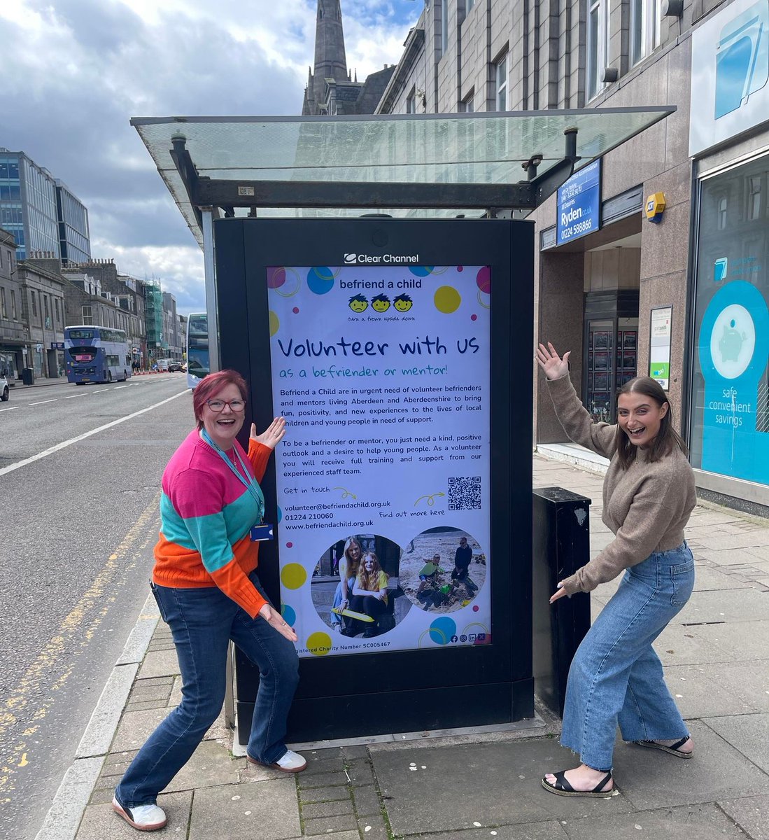 We are extending our support to young people in need across Aberdeen City and Aberdeenshire by working with @Befriendachild!✨ Dedicated to helping young people growing up in difficult circumstances, we will be running a 2-week campaign across 50 of our digital screens. 👏 To