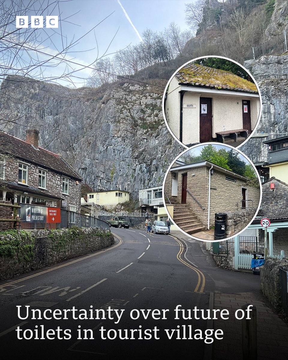 'Where do all these people go to the toilet?' 🚽 The public loos at Cheddar Gorge have been reopened for the summer, but two other blocks in the village remain closed ➡️ bbc.in/4bnLdrc