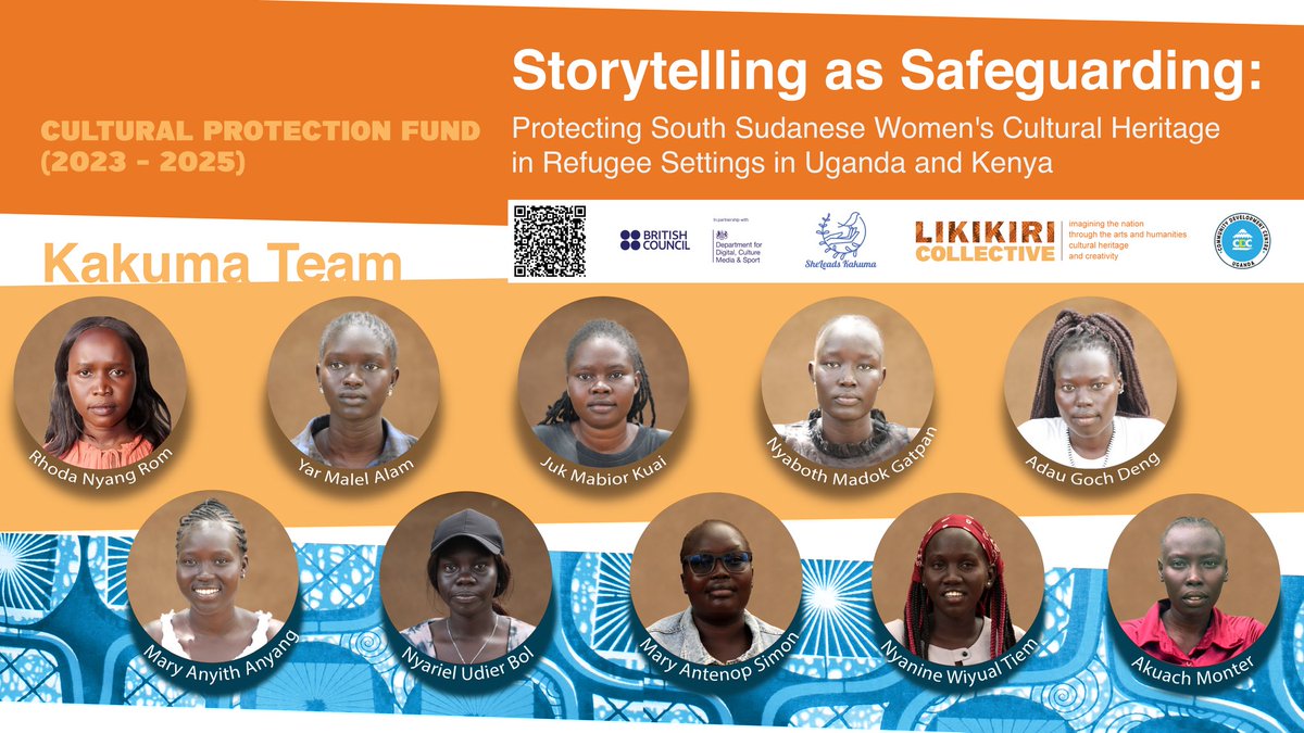 Meet the Kakuma team for our #StorytellingasSafeguarding project. Together w/ @SheLeadsKakuma we are empowering these 10 young South Sudanese women to document, archive & share the song heritage of their elders
#CulturalProtectionFund 
#LikikiriLab 
#withrefugees

@BritishCouncil