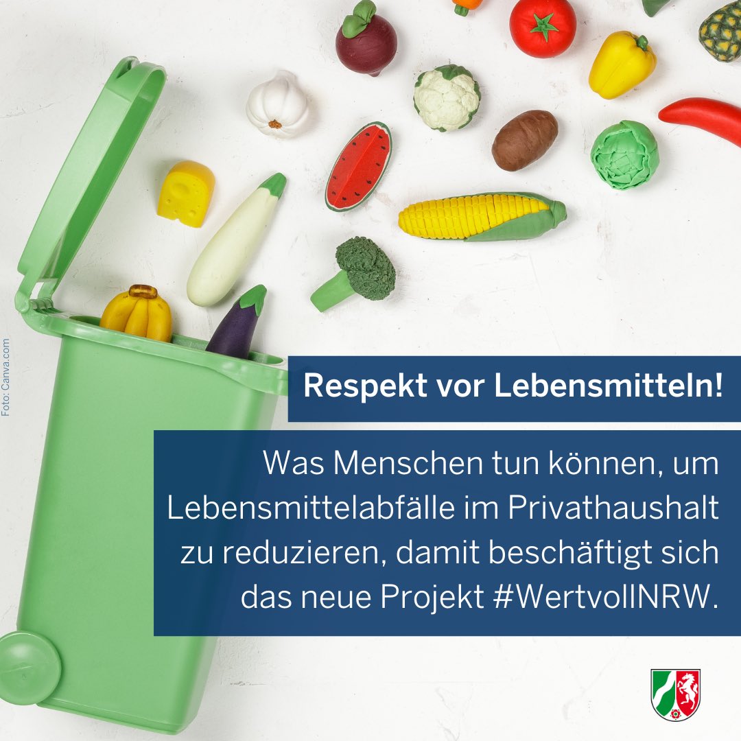 Mehr Respekt für #Lebensmittel! 🍞🥗🍎Was Menschen tun können, um Lebensmittelabfälle im Privathaushalt zu reduzieren, damit beschäftigt sich das neue Projekt #WertvollNRW ℹ️👉wertvoll.nrw