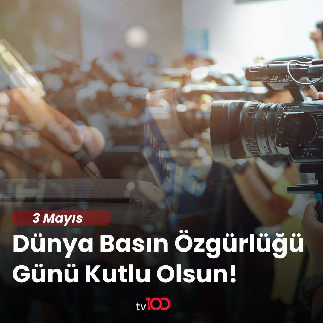 3 Mayıs Dünya Basın Özgürlüğü Günü Kutlu Olsun!

#BasınÖzgürlüğü #3Mayıs #tv100