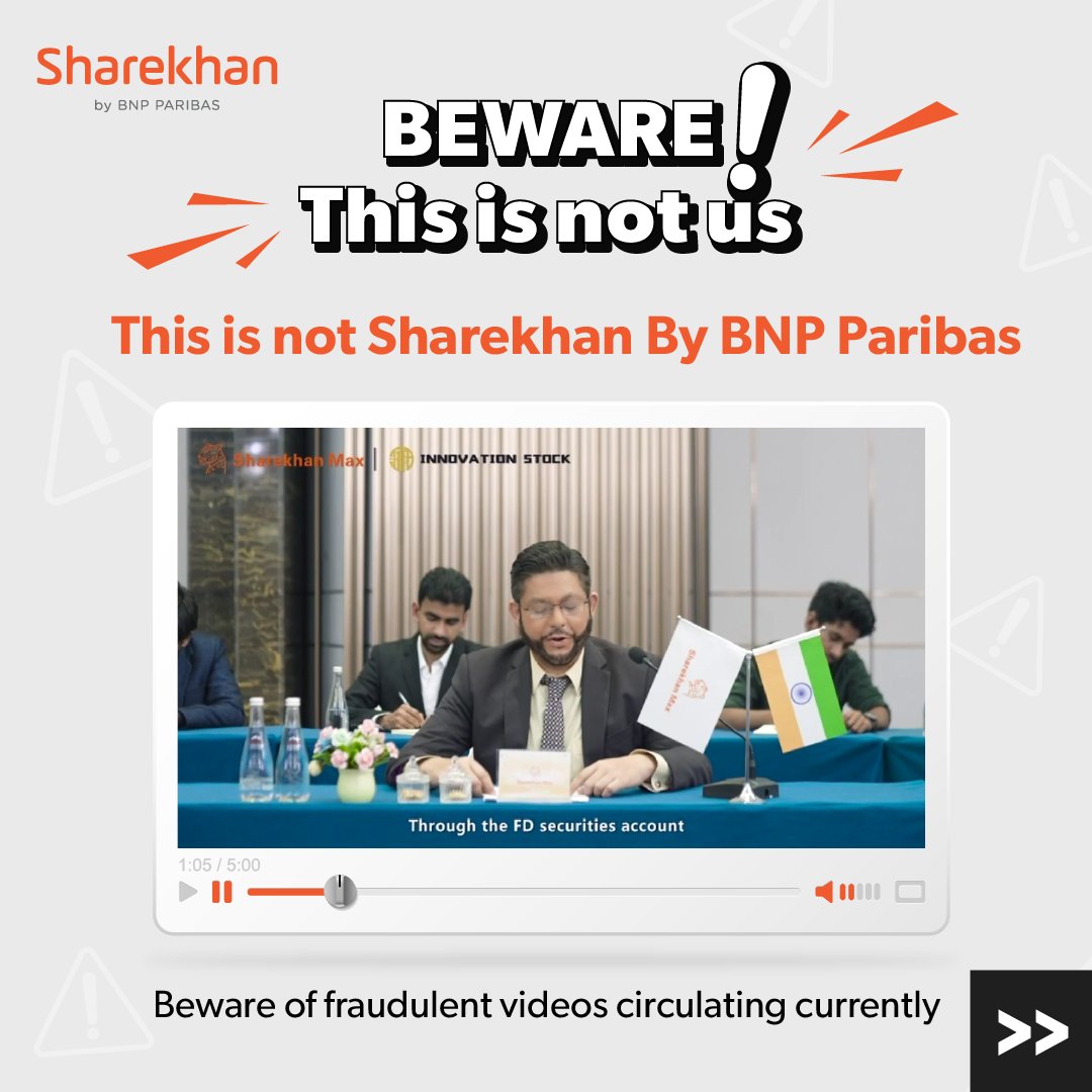 Sharekhan's tweet image. We at Sharekhan take the security and privacy of our customers very seriously. We are committed to providing a safe and secure online environment for all our customers. However, we urge you to be vigilant against potential online fraudulent activities.

Please make a note we…