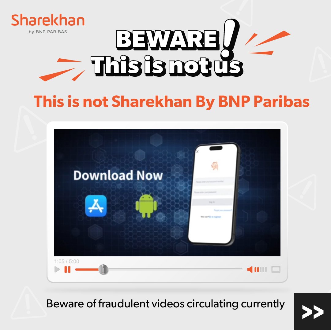 Sharekhan's tweet image. We at Sharekhan take the security and privacy of our customers very seriously. We are committed to providing a safe and secure online environment for all our customers. However, we urge you to be vigilant against potential online fraudulent activities.

Please make a note we…