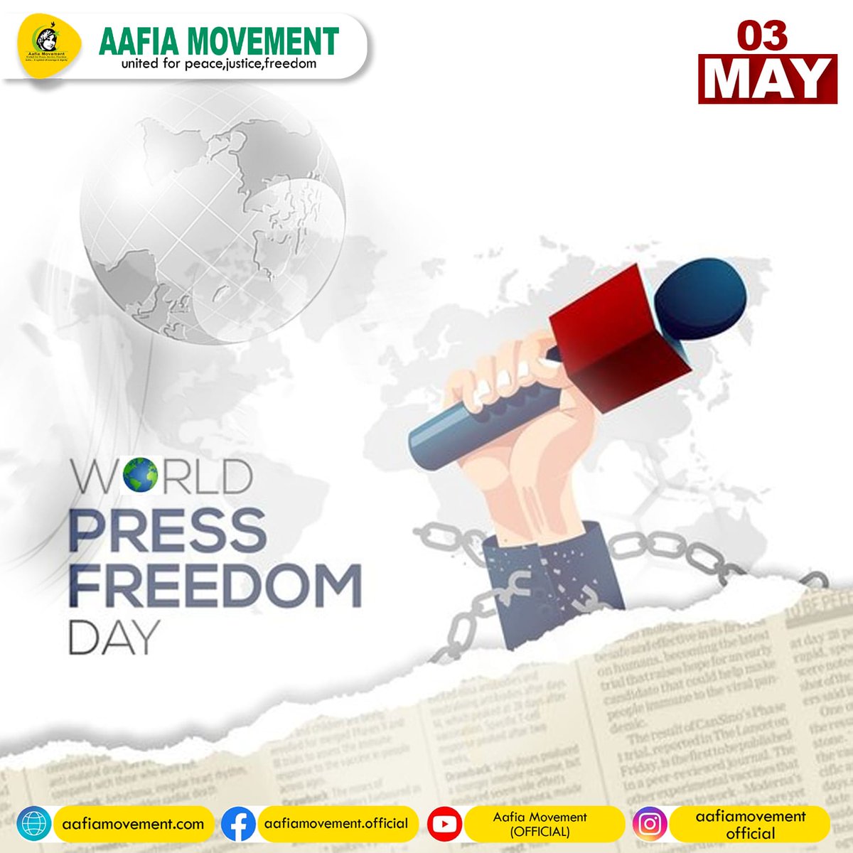 3 May / World Press Freedom Day
#FreeAafiaSiddiqui #IamAafia #FMC_Carswell