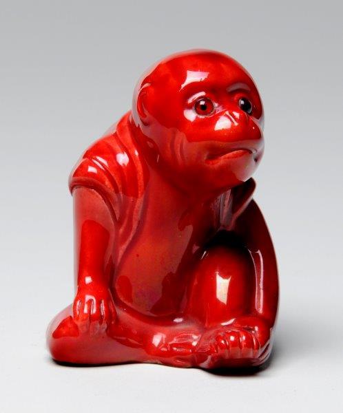 You reds! As Barnsley have made it into the League One play-offs we're sharing all things red in our colelctions. Come on #MuseumTwitter show us yours! #MuseumsSeeRed @BarnsleyFC (A William De Morgan coffee pot, 'Ikora' Vase by W.M.F and a Bernard Moore Monkey fugurine