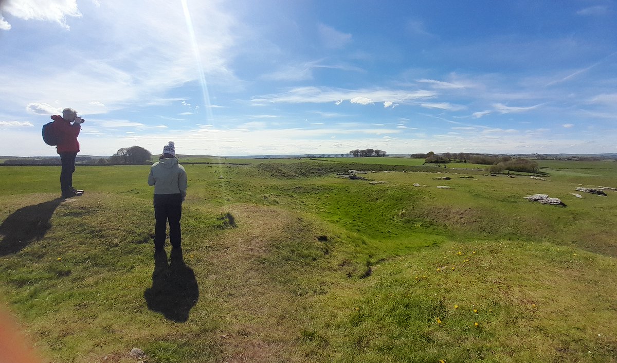 What has the Landscape Archaeology Team @HistoricEngland been up to this week? We've just finished the survey of a host of enigmatic ring-banks near Ashbourne, Derbys, and it would have been rude not to call in at the biggest ring-bank in the neighbourhood - Arbor Low henge.