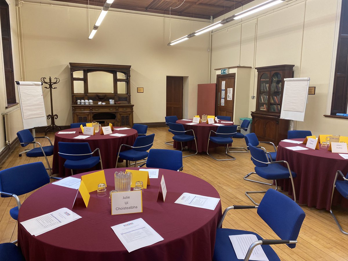Room set up ✅ Flip charts in place ✅ Post-its at the ready ✅ Coffee & scones here ✅ We’re all set for a great day ahead at the @SCoTENS North South Student Teacher Exchange Evaluation Day 🤩 @MarinoInstitute @DCU_IoE @StMarys_Belfast @stranbelfast @FroebelNUIM