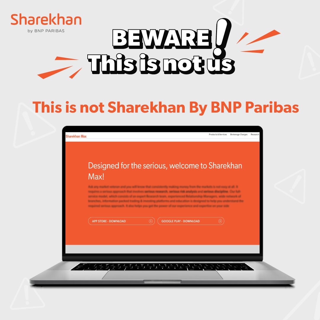 Sharekhan's tweet image. We at Sharekhan take the security and privacy of our customers very seriously. We are committed to providing a safe and secure online environment for all our customers. However, we urge you to be vigilant against potential online fraudulent activities.

Please make a note we…