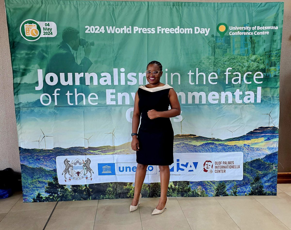 #Attending the Regional World Press Freedom Day Commemorations hosted by the Botswana Government, @unescoROSA, @MISARegional, and Olof Palme Centre. The theme is 'Journalism in the face of the environmental crisis.'