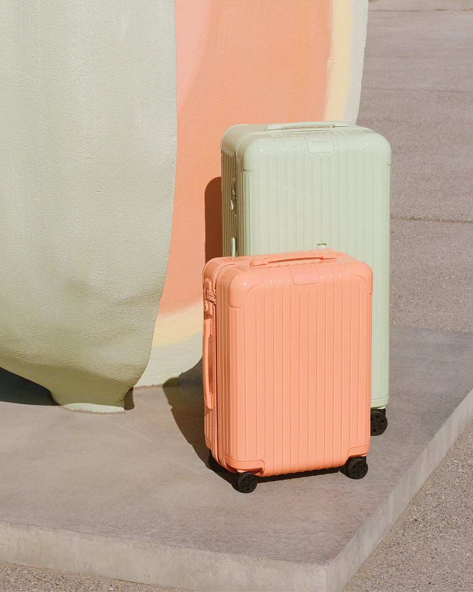 Relish a tropical paradise with RIMOWA's new seasonal palette. Choose from the Essential Trunk Plus in Mint or the Essential Cabin in saturated Papaya, each backed by a lifetime-guarantee. Head to rimowa.com/mint-papaya-co… to discover more. #RIMOWA #RIMOWAessential #RIMOWAcolours