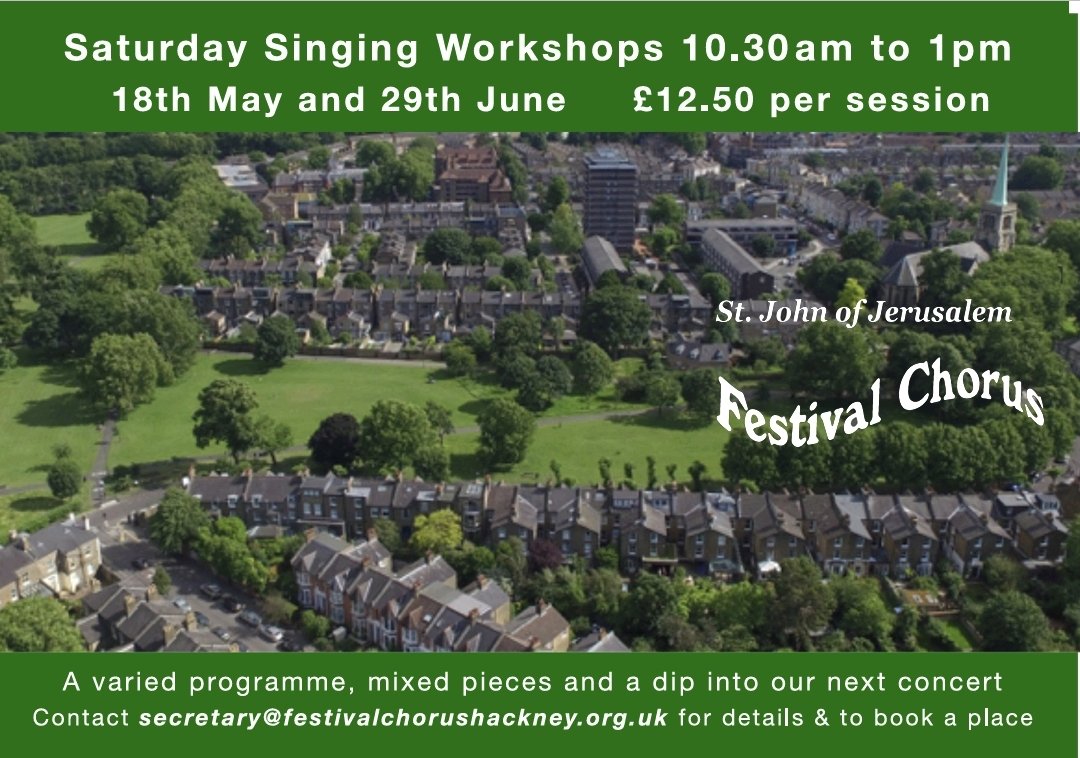 📢 Workshop announcement!

Let's enjoy some fun singing together at <a href="/sjojchurch/">St John of Jerusalem</a> 🎶

- Saturday 18th May, followed by bring &amp; share lunch
- Saturday 29th June 

Both sessions will run from 10:30 to 1:00pm 

All are welcome so please spread the word!