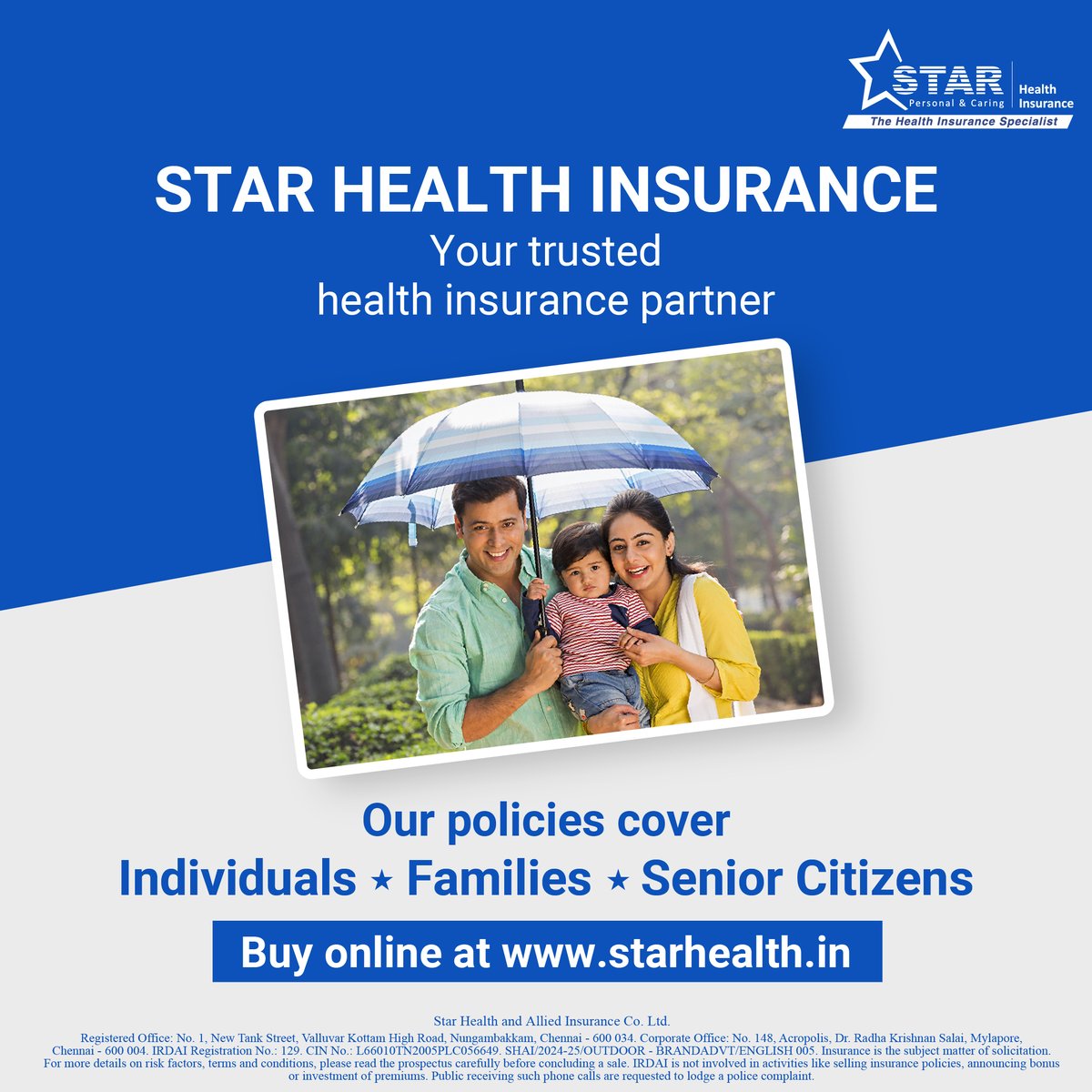 Over 20 million Indians trust STAR Health Insurance. What's stopping you? Insure with us for a better tomorrow!

#StarHealthInsurance #StarHealth #HealthInsurance #Trust #customercentricity