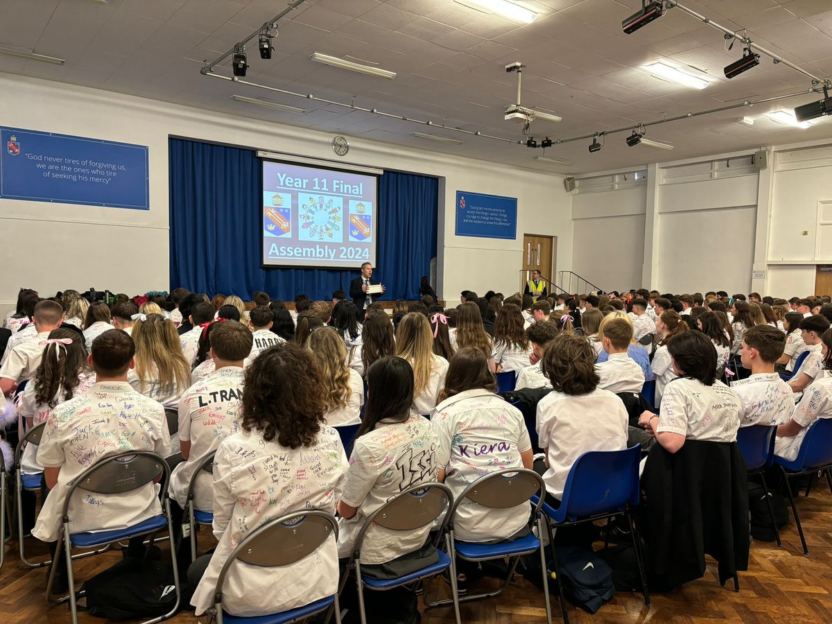 Enjoying our year 11 success assembly!