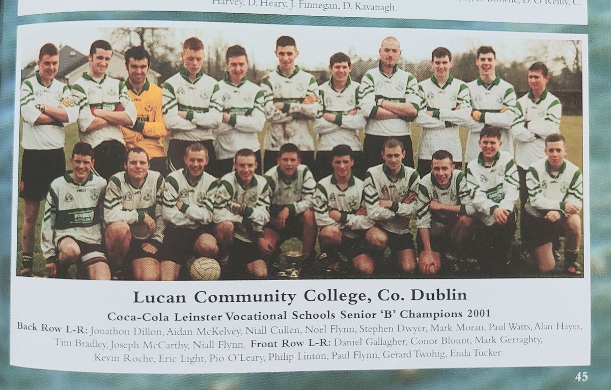 2001 Dublin Senior A football champions @stdavidscbs  and Leinster senior B champions <a href="/Lucancc1/">Lucan Community College</a> . #gaacollector