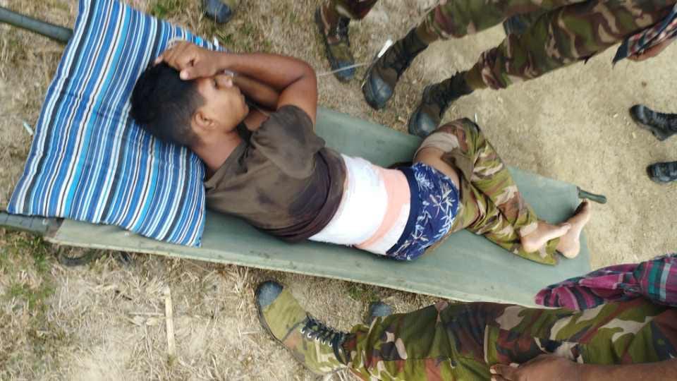 Photographs of the military personnel injured in yesterday's attack by the the Kuki Chin National Front (KNF) separatists.

After receiving primary treatment at the Rowangchhari Upazila Health Complex, 6 injured members of @theBDarmy were evacuated by helicopter.