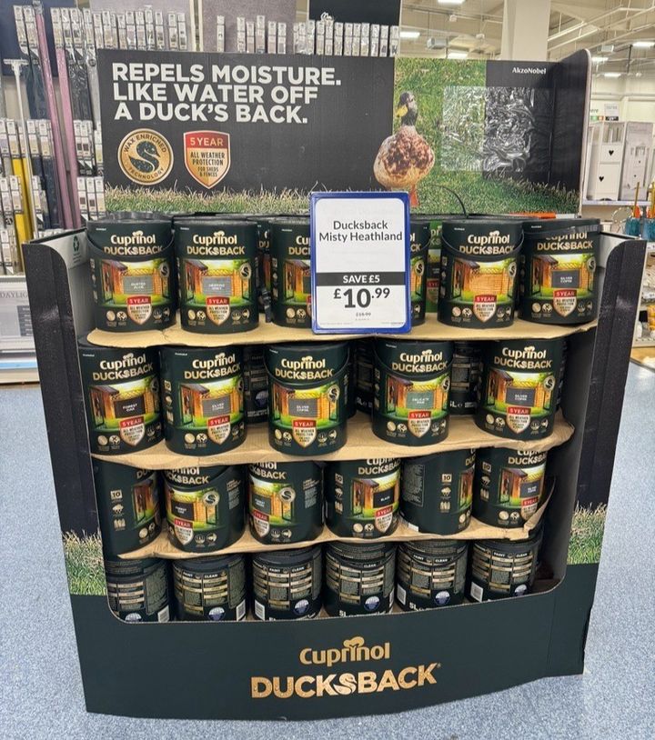 ☀️ EASTER BANK HOLIDAY OFFERS ☀️ Now at the LOW price of £10.99 for a 5L Tin 😍👉 the famous Cuprinol Ducksback Timbercare Paint 🙌 🚨 AND guess what?! Paint is now available to shop online at therange.co.uk as well as in stores >> bit.ly/4ab3PKu