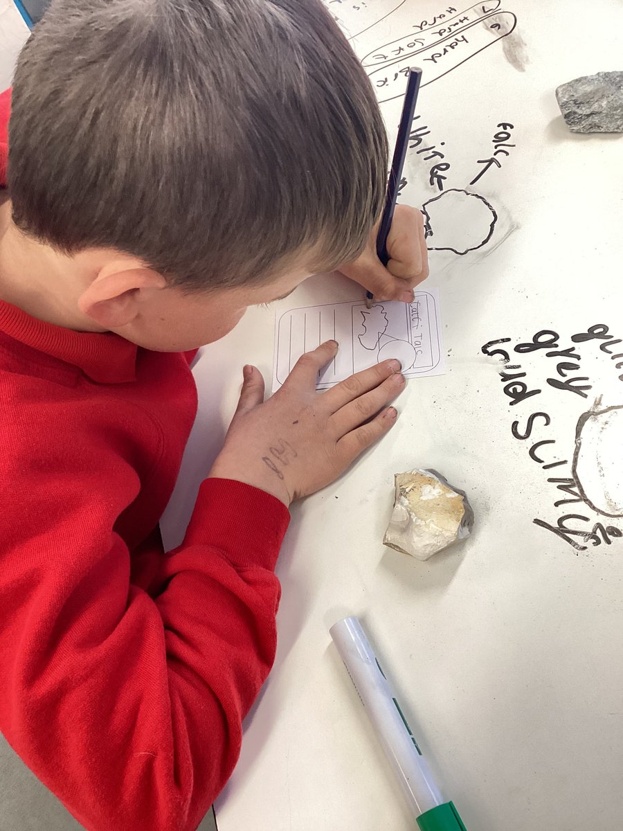 #Year3 are using their investigations into rocks to apply their knowledge and make Top Trumps cards using the keywords they have learned. They can’t wait to play with them!