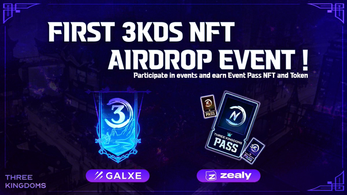 🎉First 3KDS NFT Airdrop Event!🎁 Hello #3KDS family! We're excited to announce the first 3KDS NFT #airdrop #event ! 3KDS Zealy : zealy.io/cw/3kds 3KDS GALXE : app.galxe.com/quest/apRbbzyw… Zealy Event Details : 📅Period: 2024.05.03 09:00(UTC) ~ 2024.05.08 09:00(UTC)…