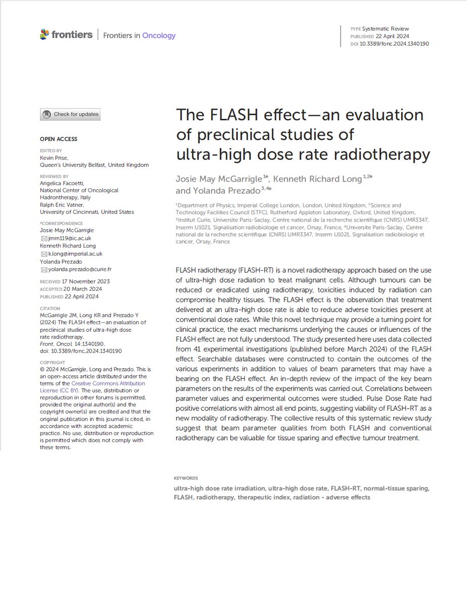 The FLASH effect—an evaluation of preclinical studies of ultra-high dose rate radiotherapy.
#aeprot #protontherapy #particletherapy #protonterapia #FlashRT