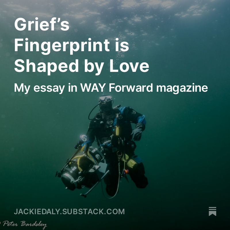My essay is published this week in WAY Forward magazine: ‘Grief’s Fingerprint is Shaped by Love’.
<a href="/WidowedAndYoung/">WAY Widowed and Young</a> 
open.substack.com/pub/jackiedaly…