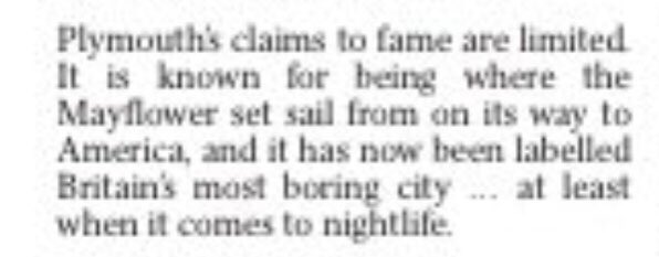 “Plymouth’s claims to fame are limited”. Are they? Mayflower/Armada launch/naval links/Smeaton’s Tower/Tom Daley etc etc… Not compared to other c.250k cities. Also keen for @BBCMoreOrLess to examine this “study”. A cheap shot at an under-appreciated & deprived part of the UK.