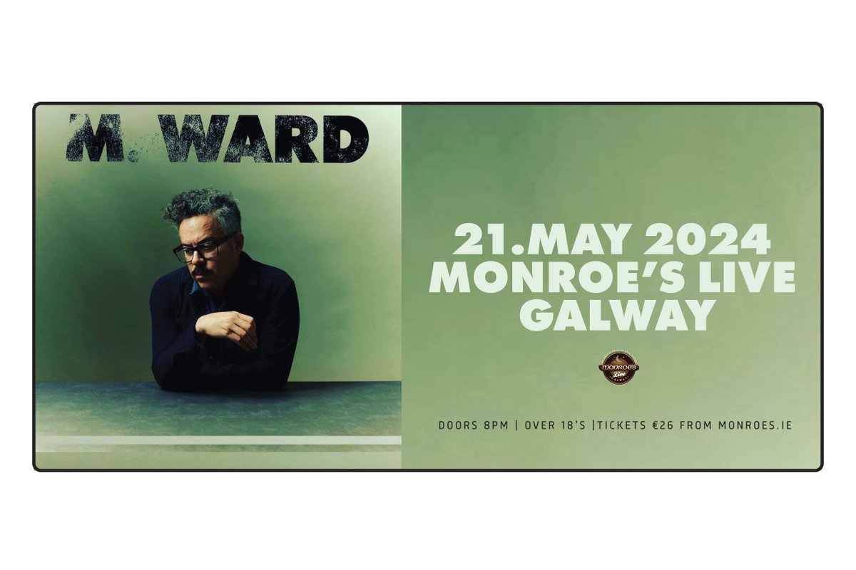 📣 📢 **Announcement**📣 📢 Monroe's Live are delighted to welcome American singer-songwriter extraordinaire M. Ward to Galway on Tue 21st May! This is going to be an absolutely stunning gig.... 🗓️ Tues 21 May 🎟️ bit.ly/MWardMonroes 🚪 8pm