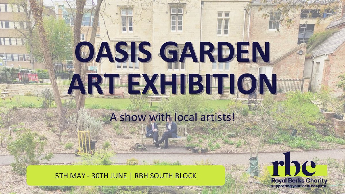 Discover the beauty of the @RBNHSFT staff Oasis garden through the eyes of local artists! Join Food4Families for an exhibition capturing the essence of nature, featuring stunning paintings and photography. Don’t miss out - May 5th to June 30th at the Royal Berks, Addington Road