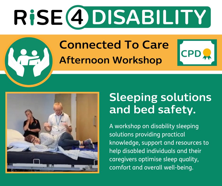 Announcing our afternoon workshop providing practical knowledge, support, and resources to optimize sleep quality, comfort, and overall well-being. Register your FREE ticket for Rise4Disability North: zurl.co/3cs6