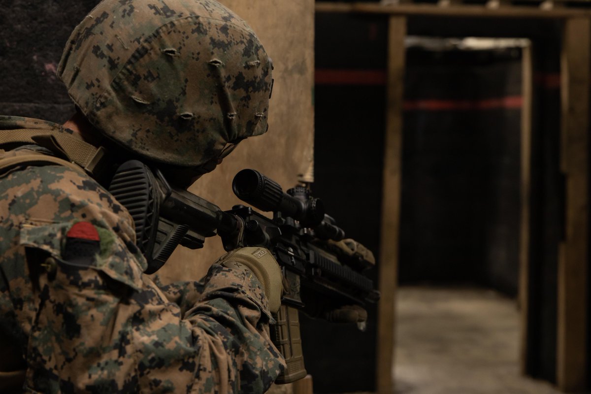 #Marines with the maritime raid force, @31stMeu, conduct room clearing procedures during close quarter tactics training Camp Hansen, Okinawa, Japan, April 25, 2024.