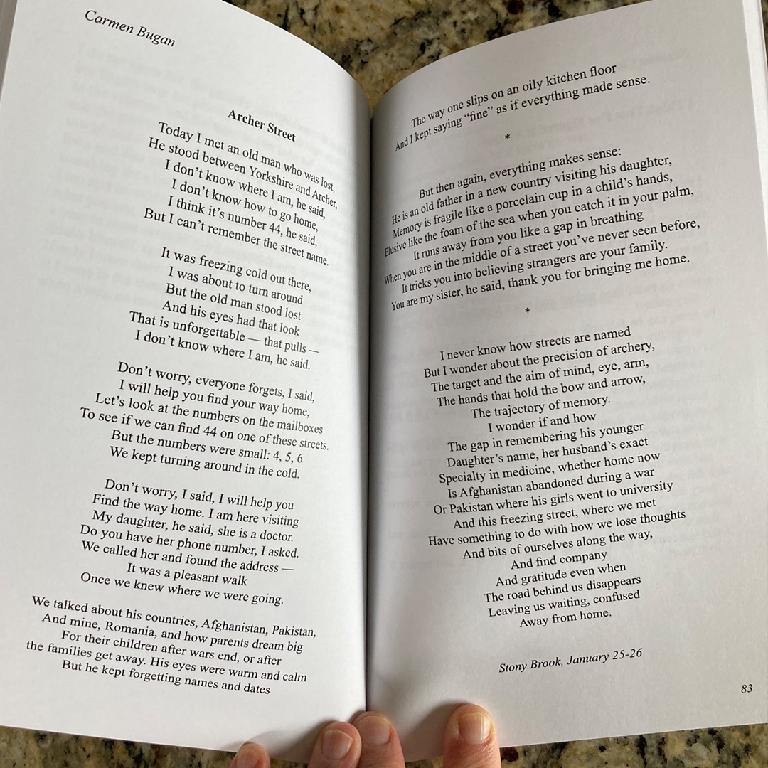 💥 We’re sharing the work of our tutors Here’s @imlcc w/ a poem called ‘Archer Street’ from her collection ‘Time Being’ published @ShearsmanBooks Carman is teaching:poetryschool.com/courses/a-ques… Collection: shearsman.com/store/Carmen-B…