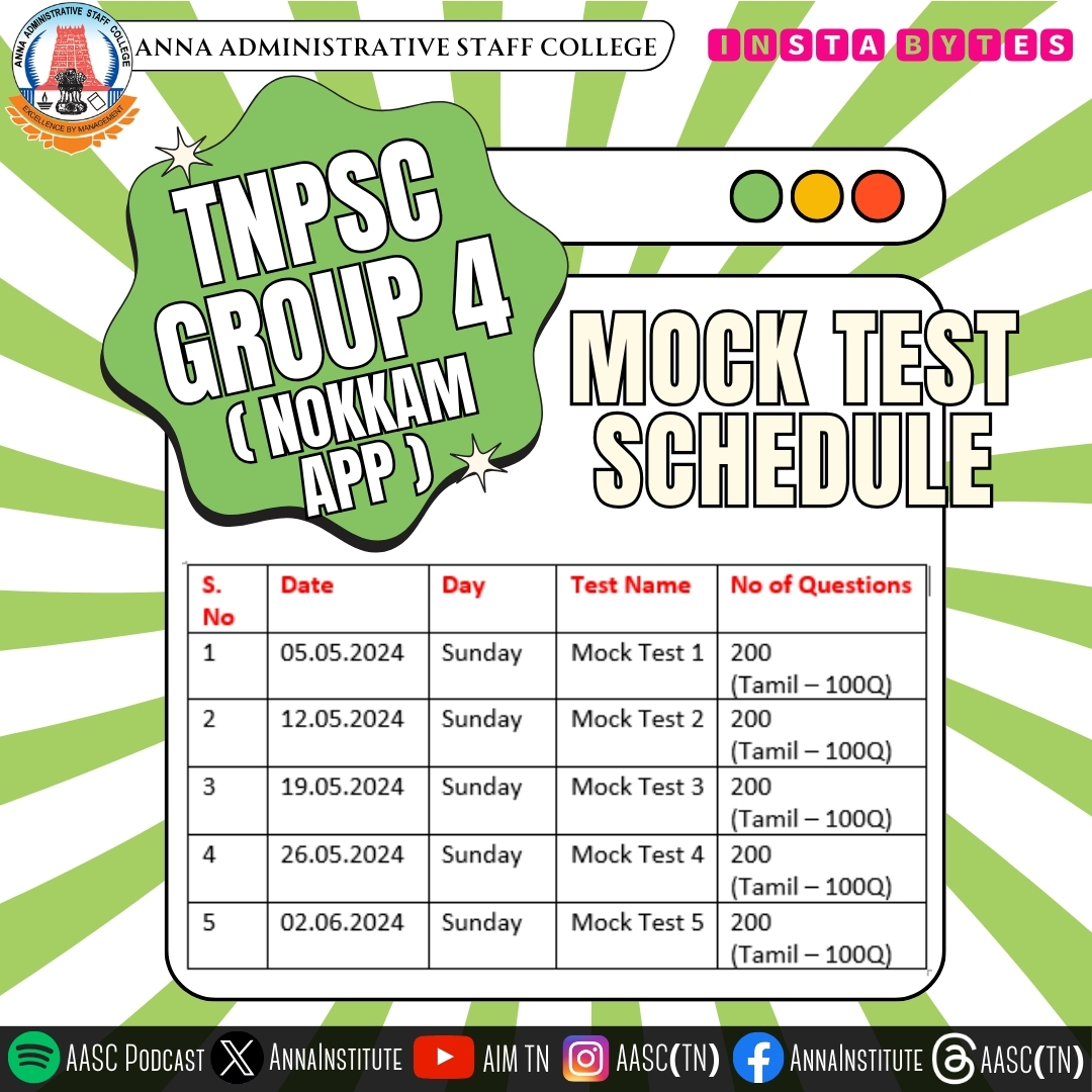 TNPSC Group 4 - Mock Test 
Use below link to download 'NOKKAM' app
play.google.com/store/apps/det…