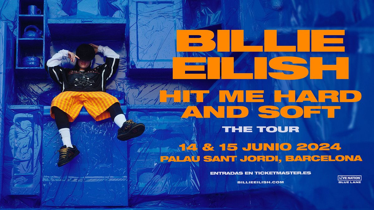 💙 BILLIE EILISH (@billieeilish): HIT ME HARD AND SOFT: THE TOUR es una realidad. Y ya puedes acceder a la venta general de entradas en ticketmaster.es Aquí👉 bit.ly/44wAjwT ℹ️ bit.ly/3UmXuFe