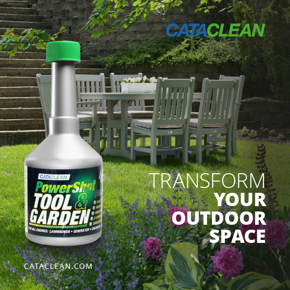 Transform your outdoor space into an oasis with PowerShot Tool & Garden! Grab your bottle today ➡️ link in the bio #garden #powertools #lawn #lawnmower #gardening #chainsaw #cataclean #EngineCleaning #FuelAdditive #raisedgardenbeds #backyardgarden #gardeninspiration