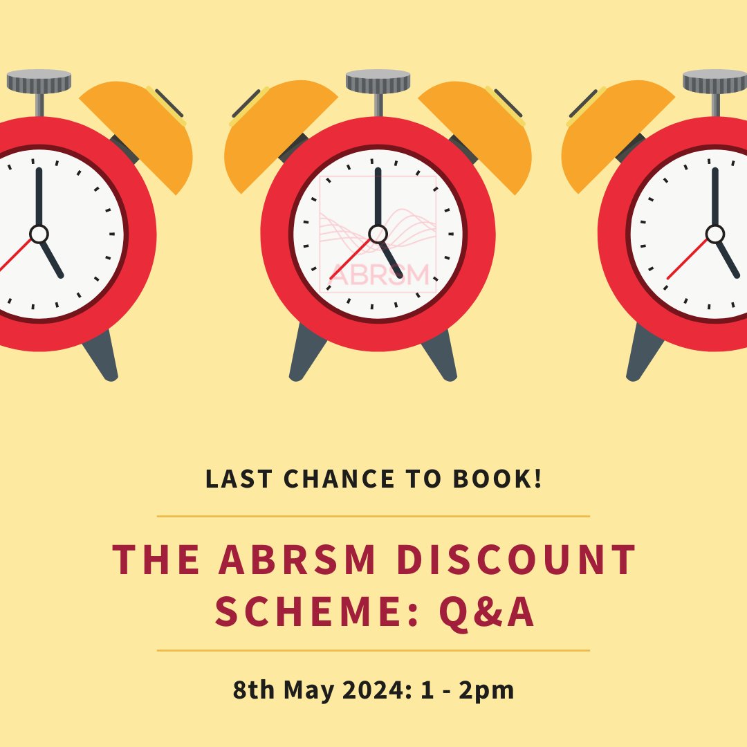 The @ABRSM Discount Scheme Q&A is next week! ⏰ Funding is available for every area of the UK, so come along to find out how to access it. If you want to ease financial barriers faced by families in your area, don't miss out on this one. 🔗Register now: musicmark.org.uk/events/the-abr…