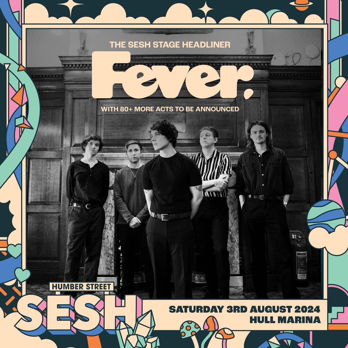2024 THE SESH STAGE HEADLINER - @feverbanduk Hull's fave indie-rockers take the top spot on our newly named @theseshhull Stage (FKA Alt-Main). With huge EP 'Why Can't You Hear Me?' released today, we can't wait to hear it blasting across the Marina! 🎟 humberstreetsesh.co.uk
