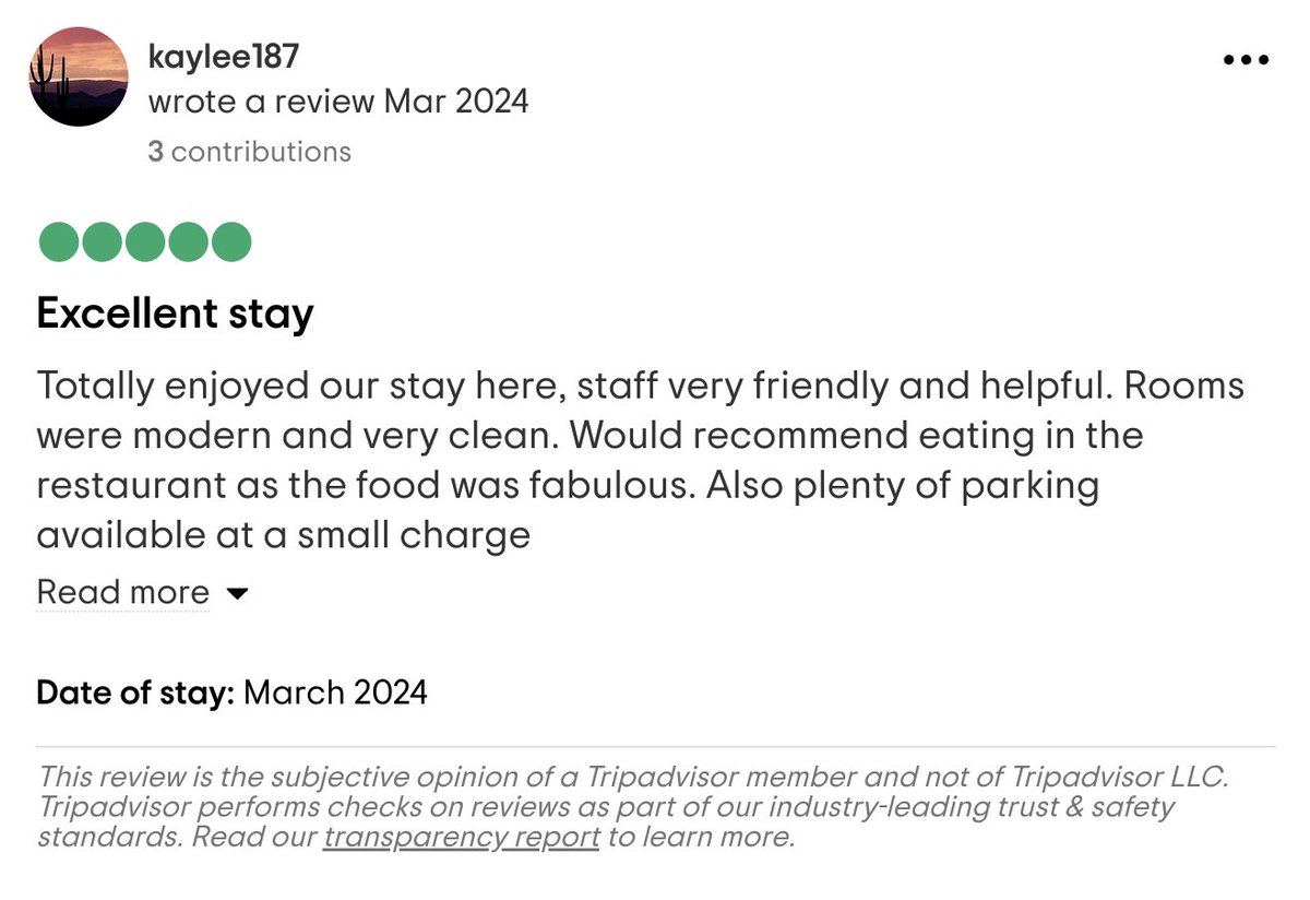 Love to see such great feedback about all aspects of our guest's stay ☺️ 

cedarcourthotels.co.uk/hotels/harroga…

#CedarCourtHotels #Harrogate #Hotels #TripAdvisor #HarrogateFood