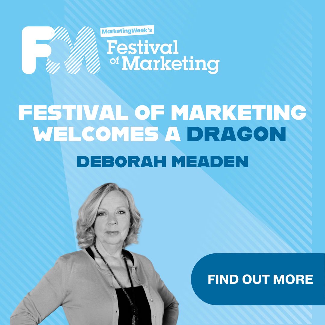 Star of Dragon's Den, Deborah Meaden will take to the Festival stage to offer her inimitable view on how businesses should approach growth, and the part marketers can play, this is set to be an illuminating and inspiring session not to be missed 

ow.ly/W0mr50Rvs4o