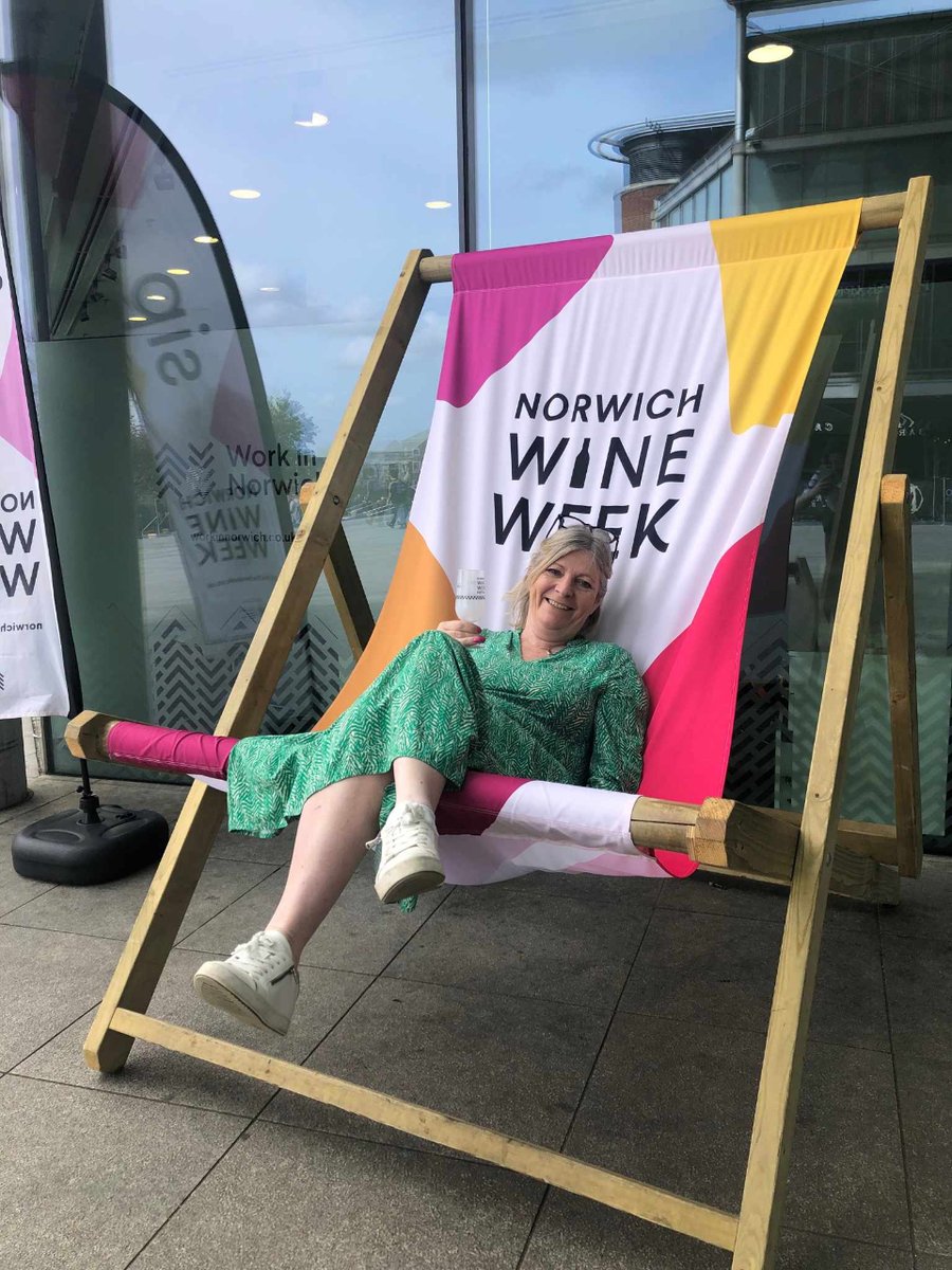 Our team are getting into the bank holiday spirit! Have you seen our Norwich Wine Week deck chair and flags from @zagwear outside of our offices? 🍷☀ norwichwineweek.co.uk/tickets/ #NorwichBiD #NorwichBusiness #Festival #Sponcors
