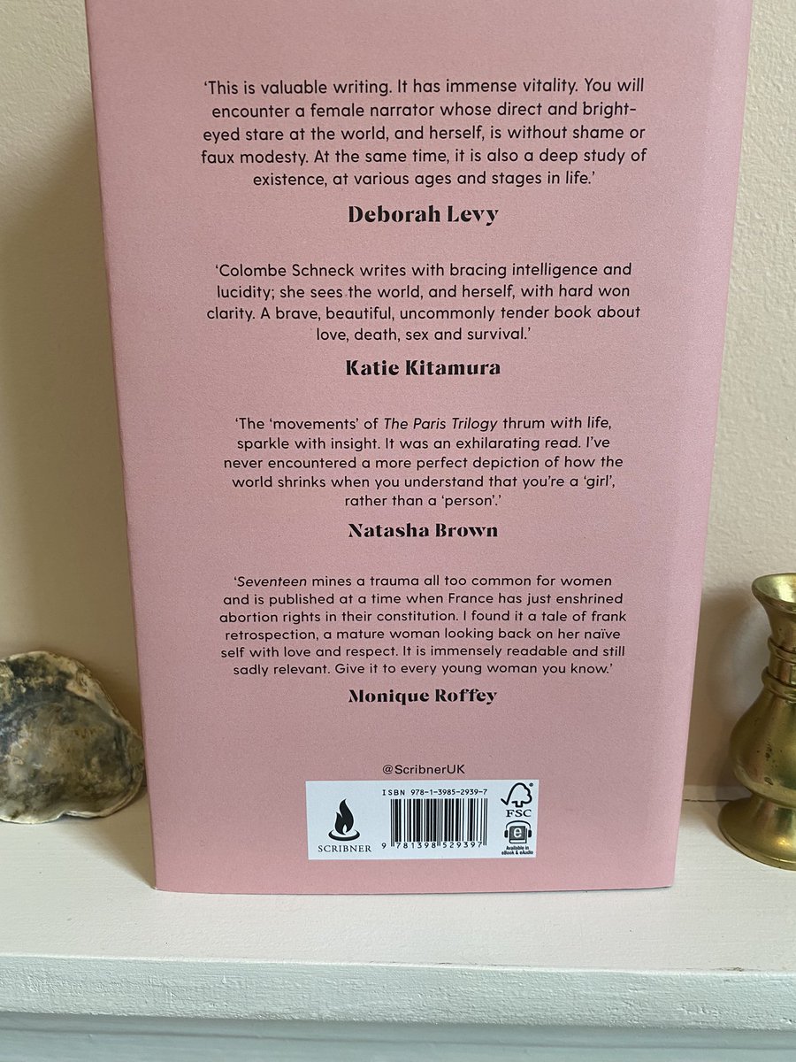 And a moment for our finished copies, and these incredible quotes: ‘This is valuable writing’ DEBORAH LEVY ‘An exhilarating read’ NATASHA BROWN ‘Schneck writes with bracing intelligence and lucidity’ KATIE KITAMURA ‘Seventeen is immensely readable’ MONIQUE ROFFEY