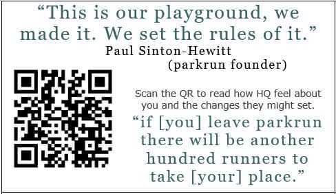 Is it about time we #Boycottparkrun? The utter arrogance shown by @parkrunUK  leadership towards their stakeholders is breathtaking. The day of reckoning is fast approaching #alternativeparkrun #SaveWomensSports #parkrun