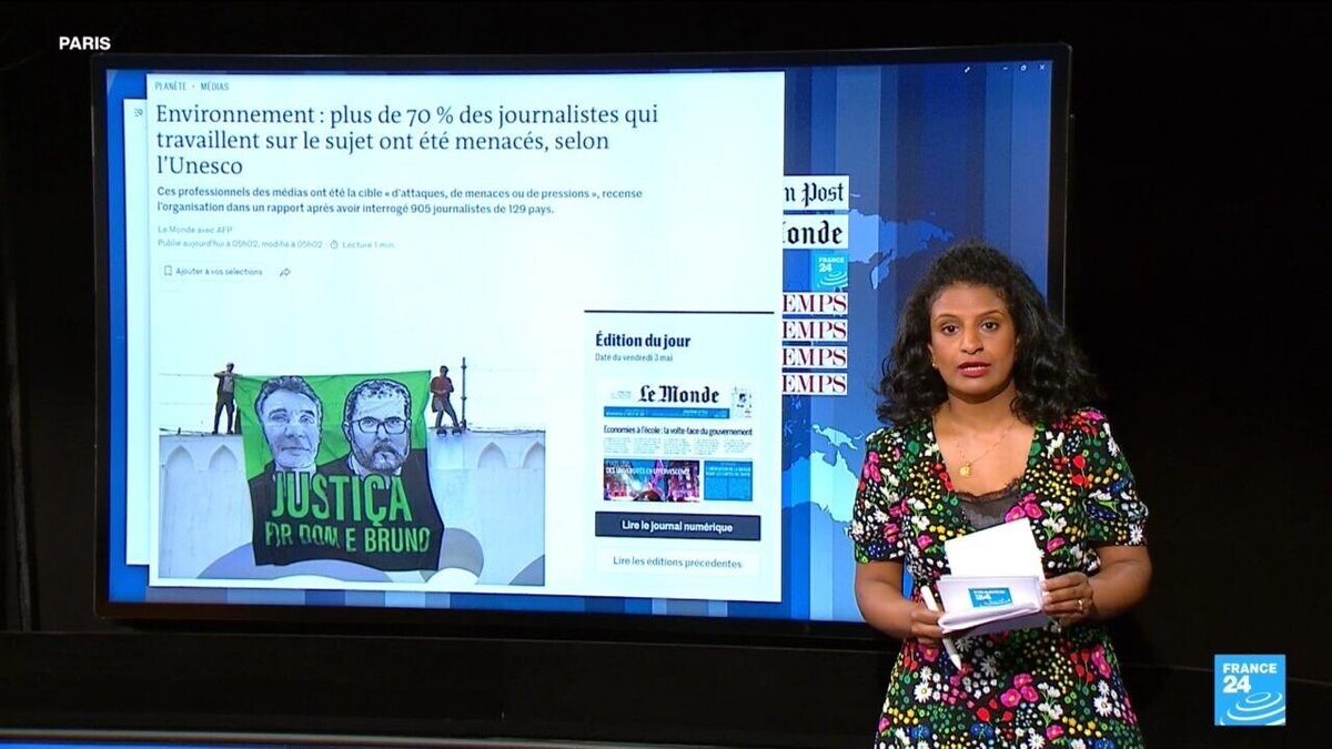 In the press - 70% of environmental reporters have faced threats and intimidation, UNESCO finds ➡️ go.france24.com/C71