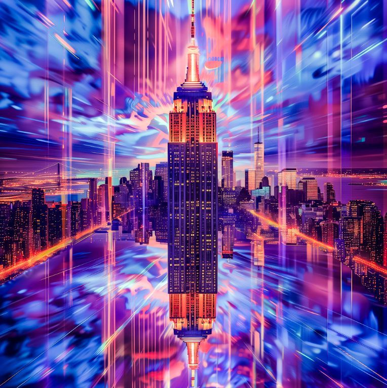 Gm Artists 🌞 🗽New York Nights Highlight🌙 'NYC Skyline' By @cryptol3mon_nft 🎨♥ 8/10 available 🔥