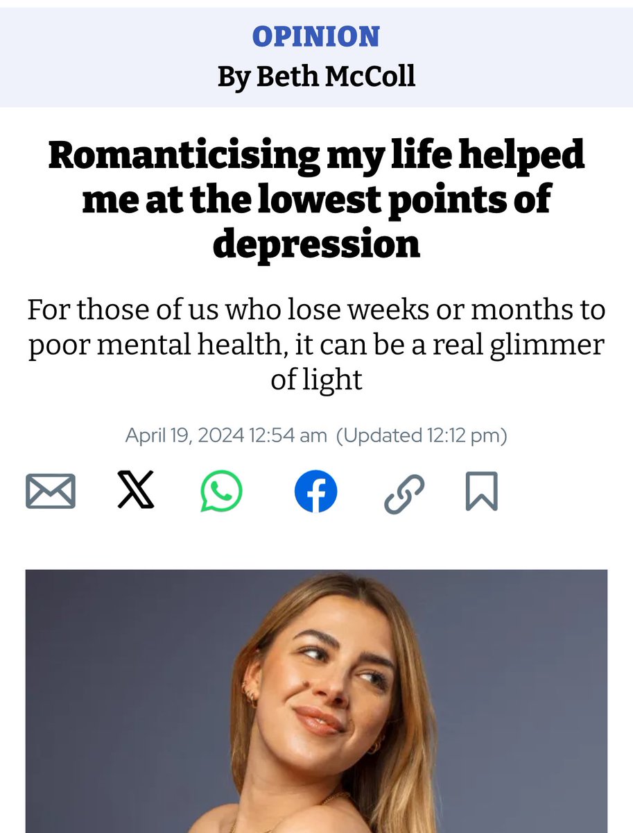 I wrote about how romanticising my life isn’t just a fun trend (though it is a fun trend!) but also a way of getting out of bed & into the world when I’ve been very, very depressed inews.co.uk/opinion/romant…