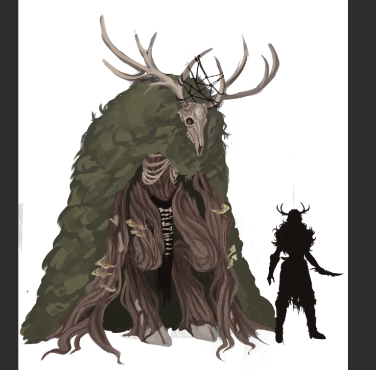 Forest spirit WIP. He's kind of a big boi