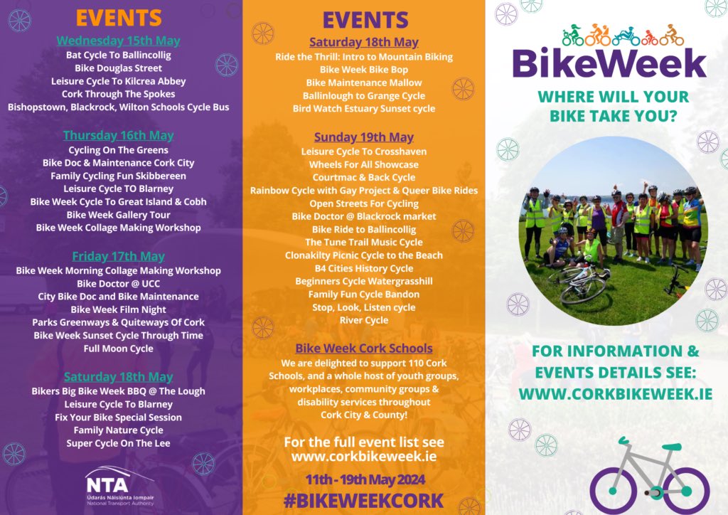 🥳🚲 Bike Week Cork 2024 Events 🤩 @CorkSports @corkcitycouncil @Corkcoco are delighted to launch the #BikeWeekCork 2024 list of FREE public events 🎉 📅 11th-19th May 📍 Cork City & County ✅ Over 300 Events 📝 All Events are Free ℹ corksports.ie/latest-news/bi… @CorkBikeWeek 🚲